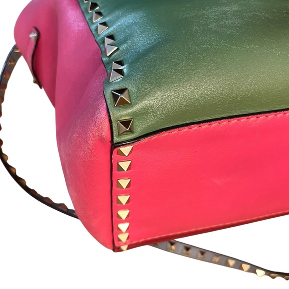 Valentino Garavani Rockstud Multicolor Medium Tote | Leather | Color Block - Picture 11 of 16